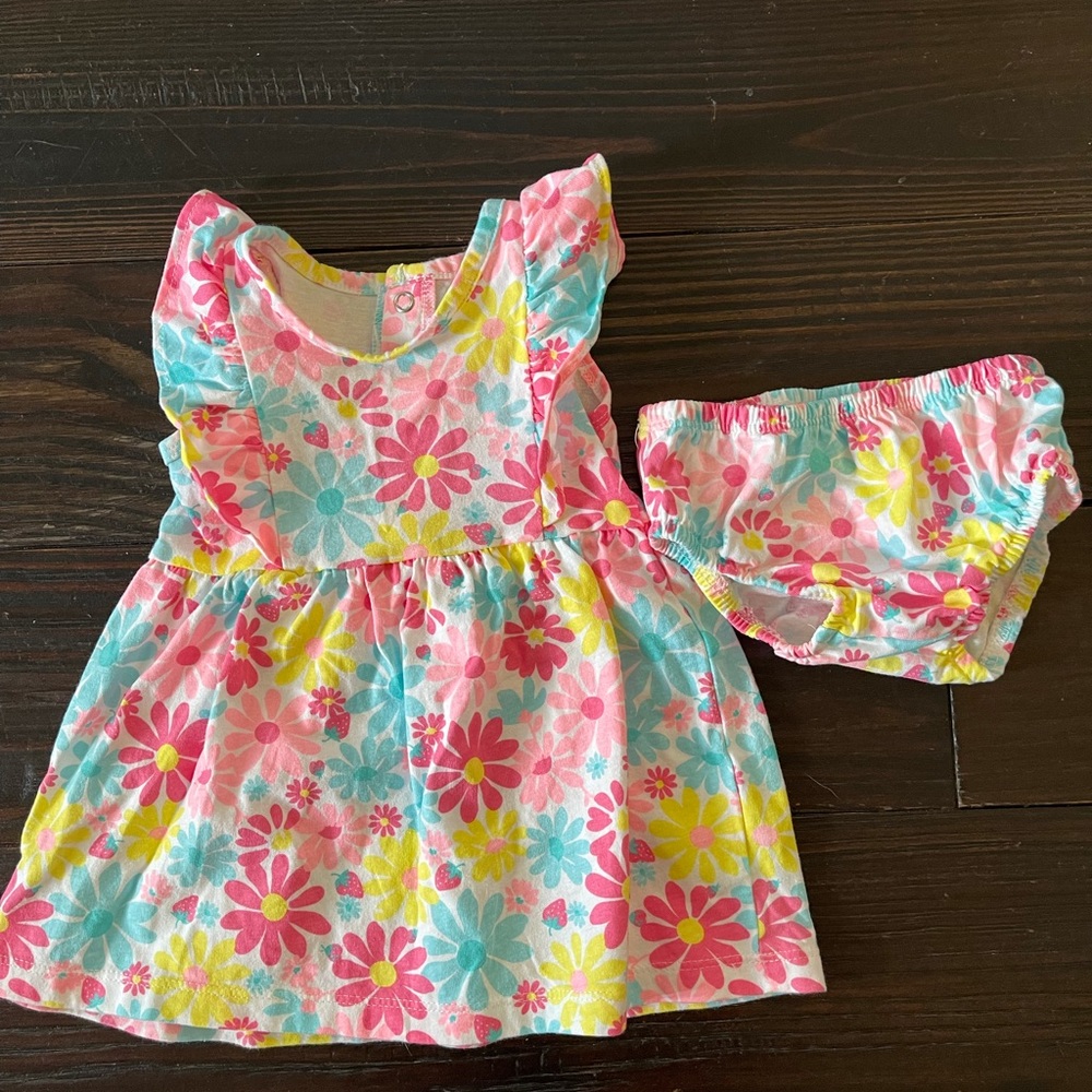 Floral dress with matching bloomers